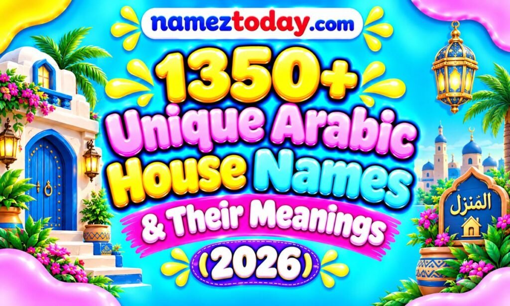 1350+ Unique Arabic House Names & Their Meanings (2026)