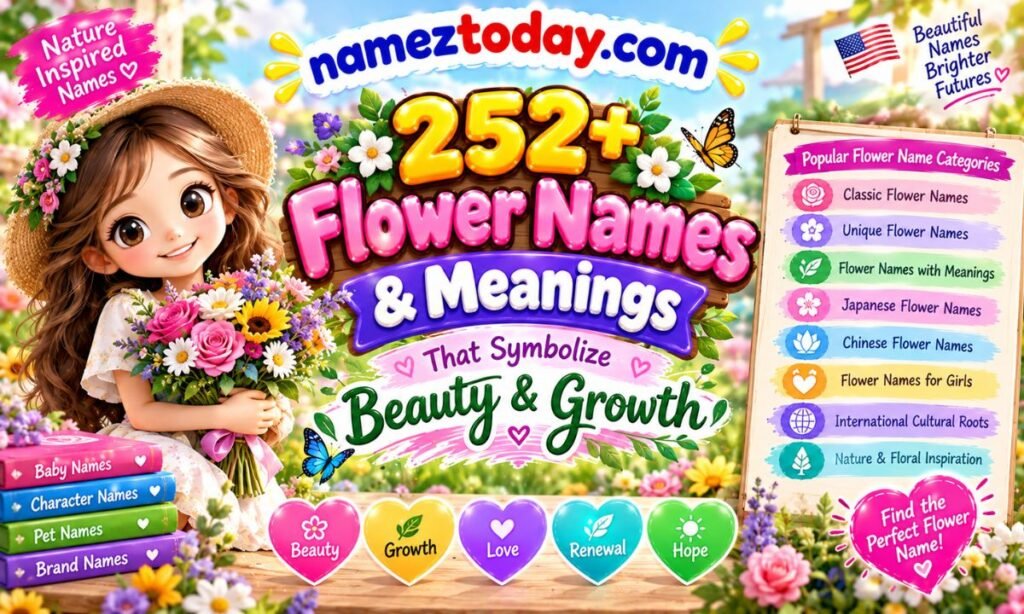 252+ Flower Names & Meanings That Symbolize Beauty & Growth