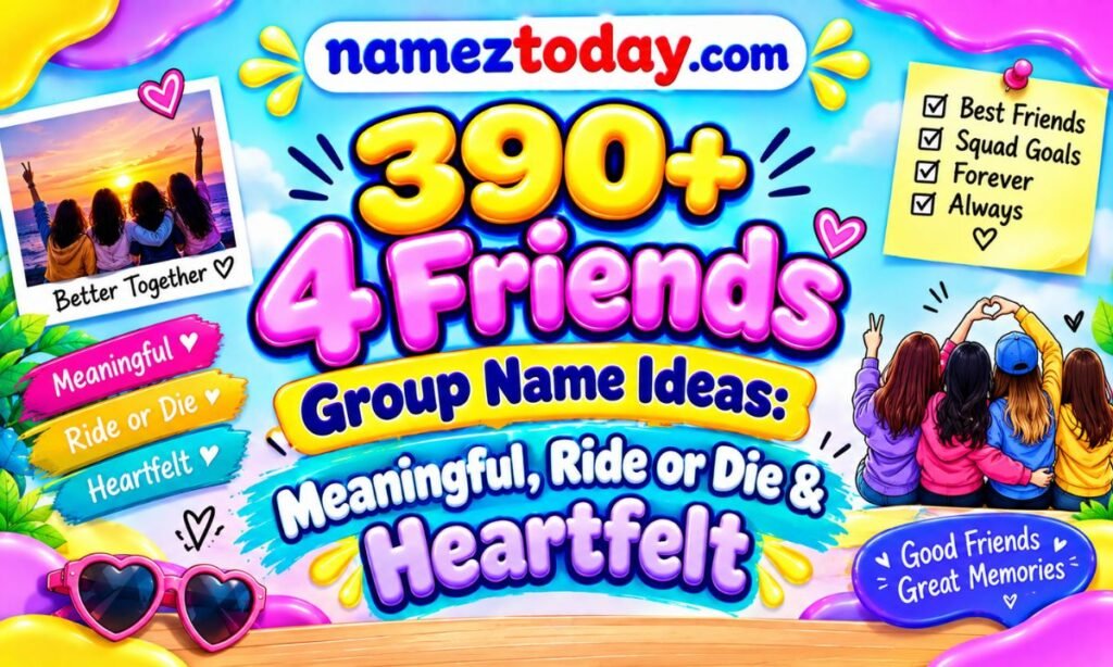 390+ 4 Friends Group Name Ideas Meaningful, Ride or Die & Heartfelt