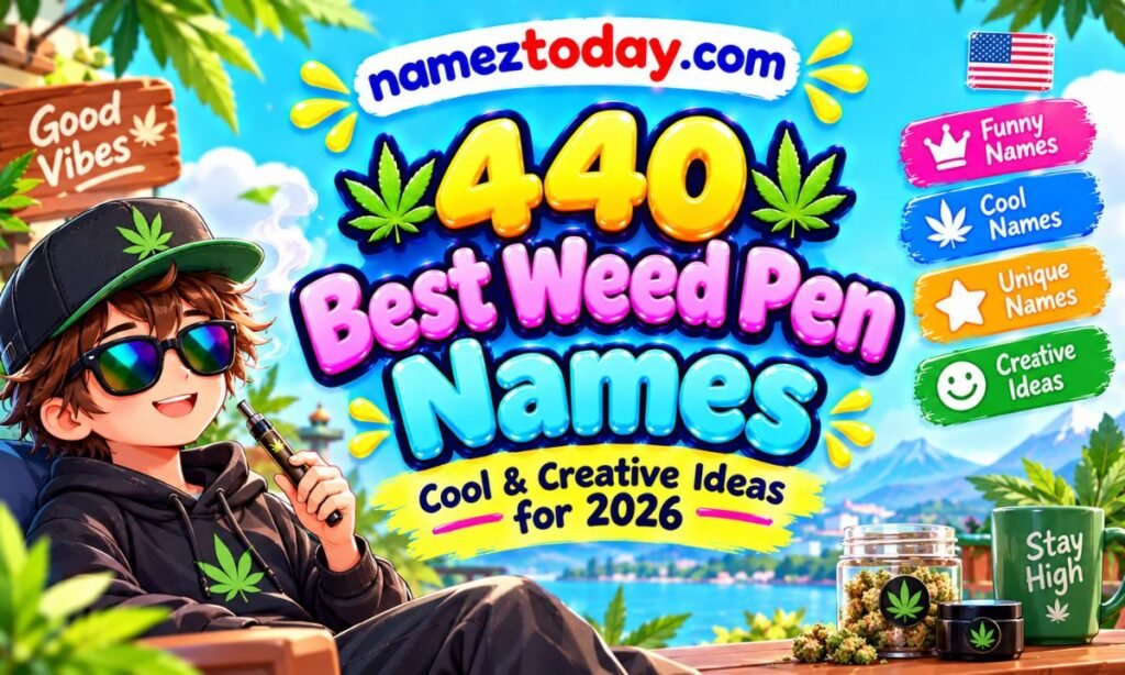 440 Best Weed Pen Names Cool & Creative Ideas for 2026
