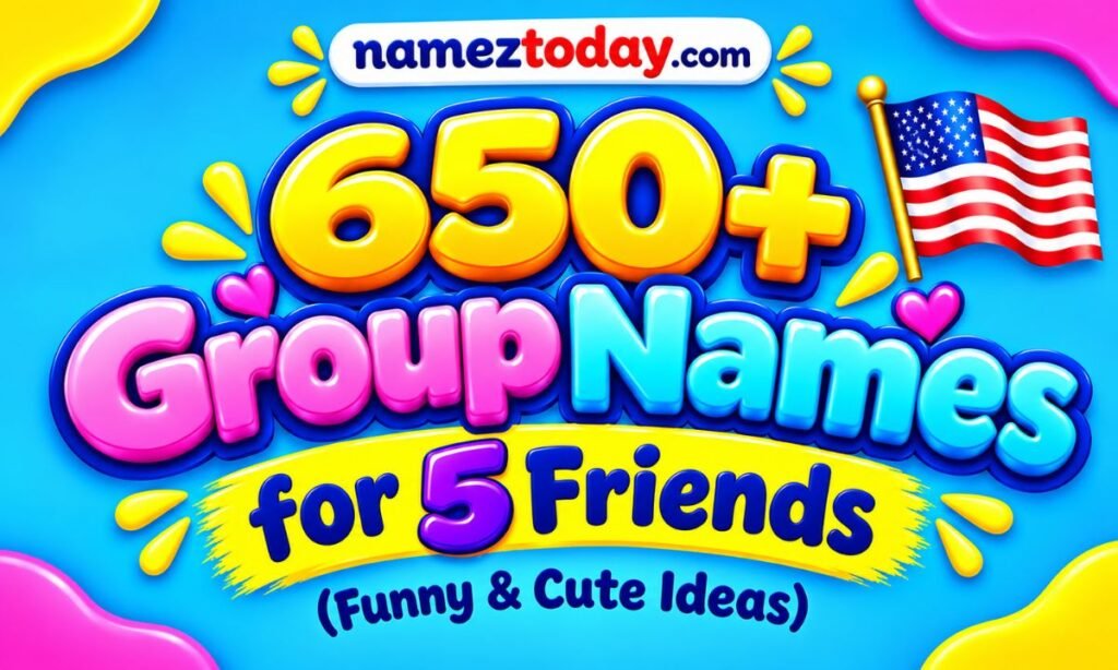 650+ Group Names for 5 Friends Funny & Cute Ideas
