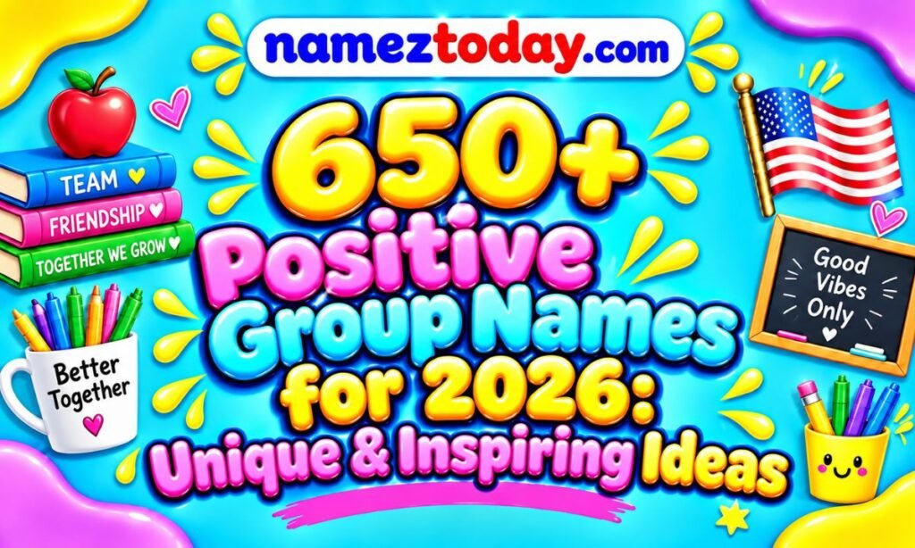 650+ Positive Group Names for 2026 Unique & Inspiring Ideas 