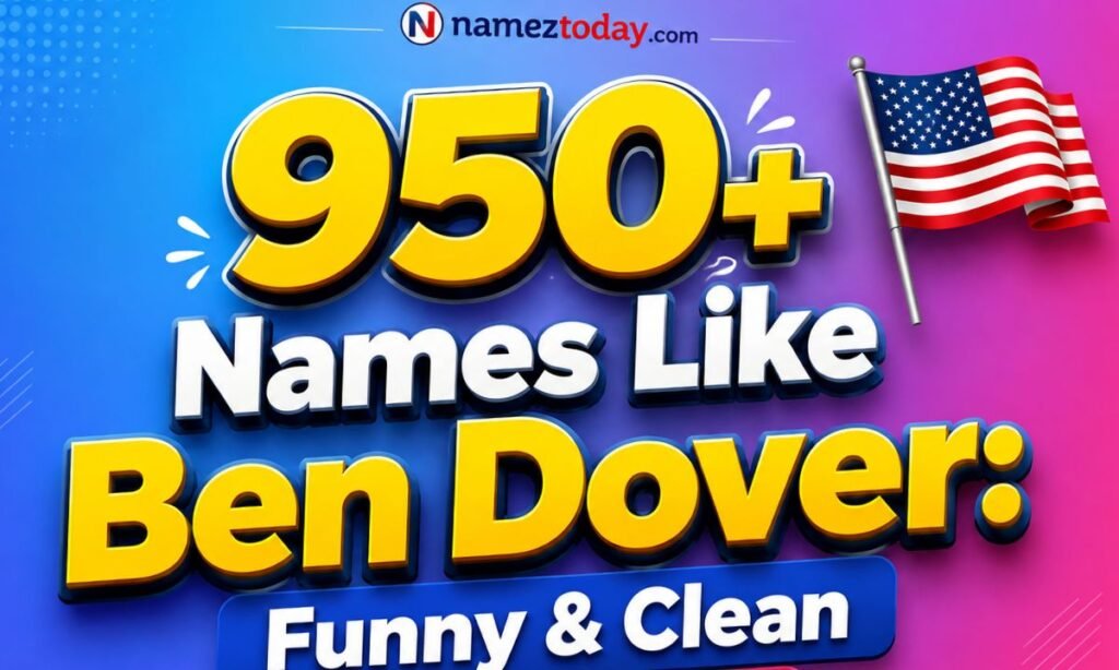 950+ Names Like Ben Dover Funny & Clean Ideas