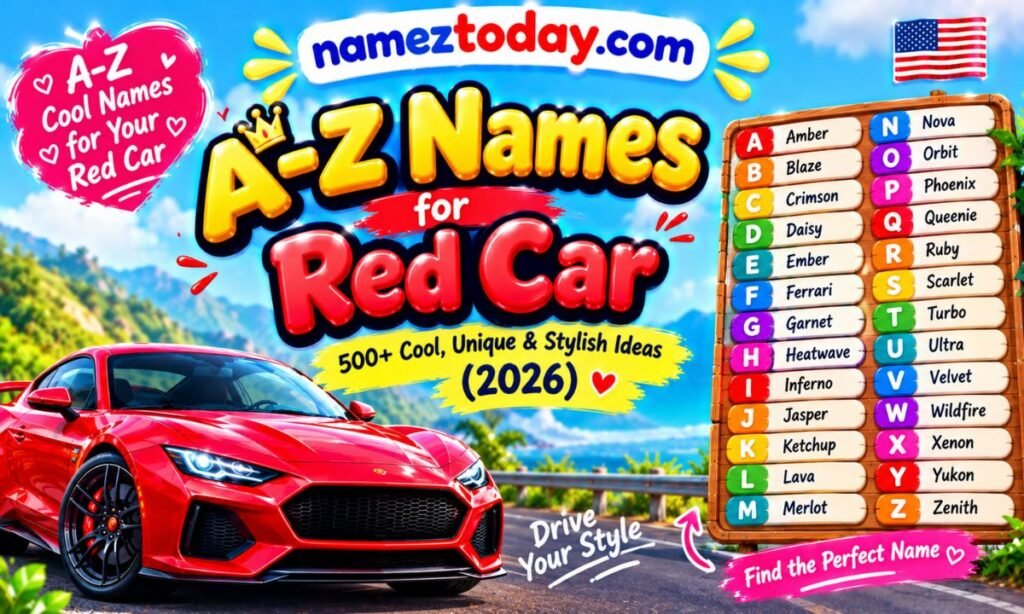 A-Z names for Red Car