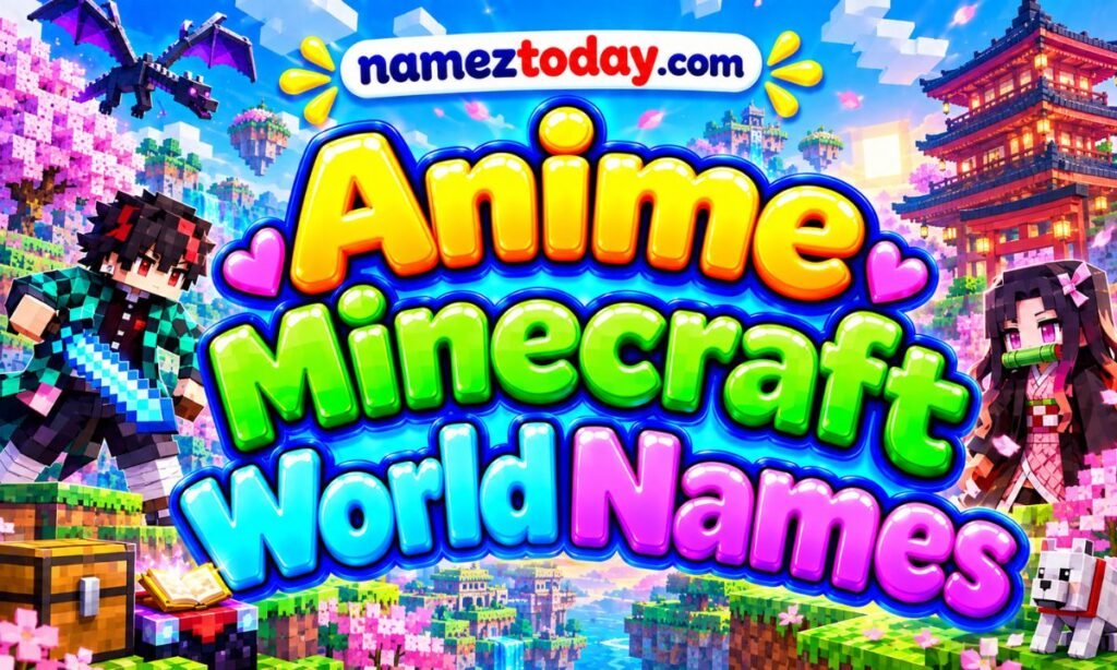 Anime Minecraft World Names