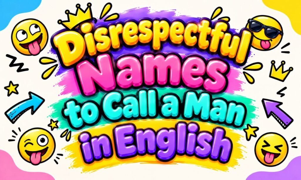 Disrespectful Names to Call a Man in English