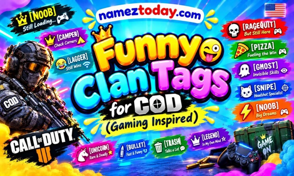 Funny Clan Tags for COD (Gaming Inspired)