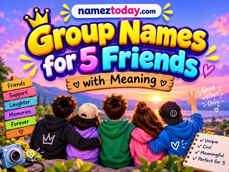 Group names for 5 friends with meaning