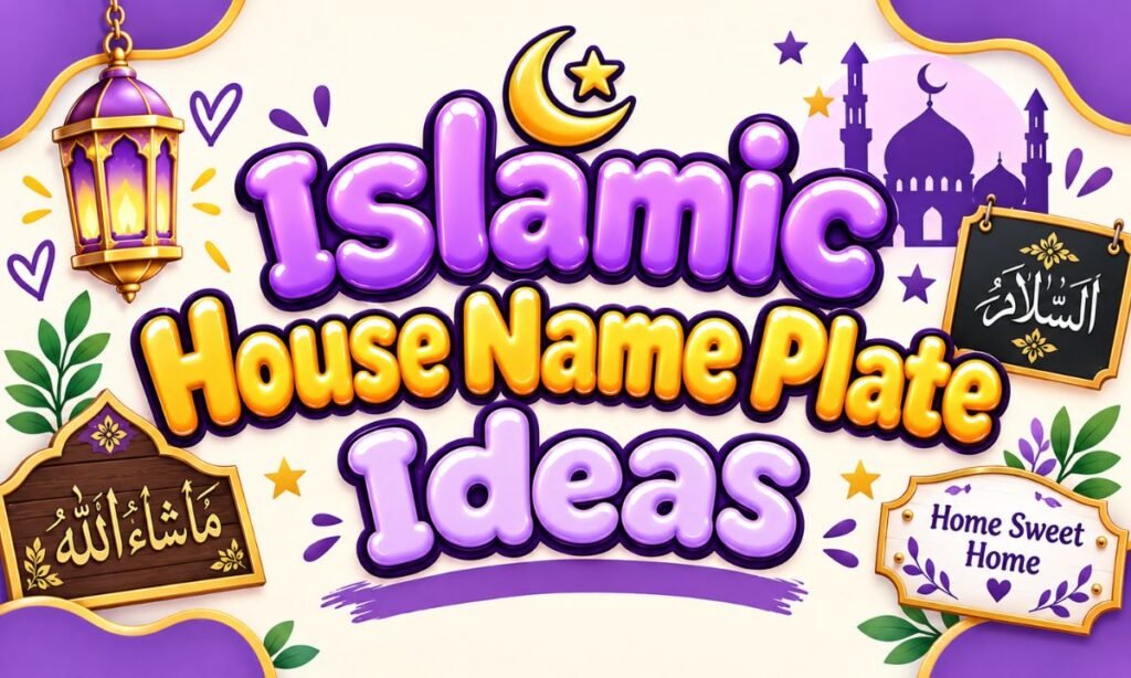 Islamic House Name Plate Ideas