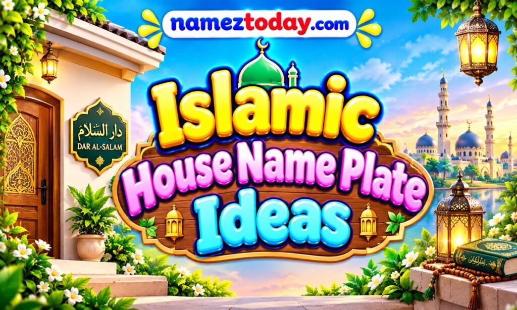 Islamic House Name Plate Ideas