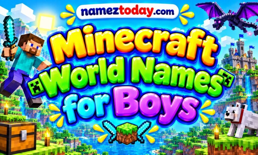 Minecraft World Names for Boys