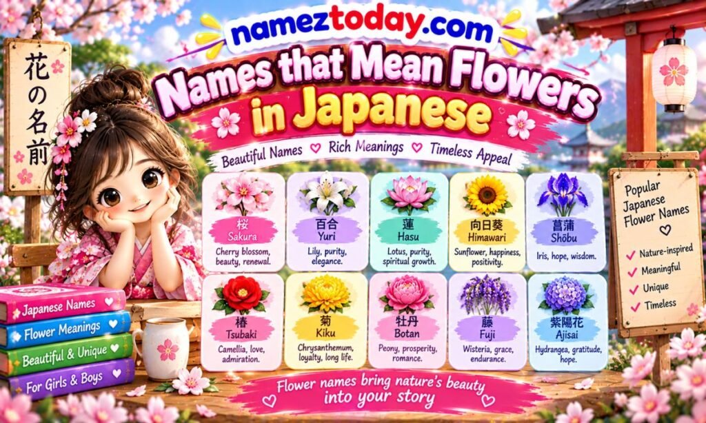 Names that mean flowers in Japanese