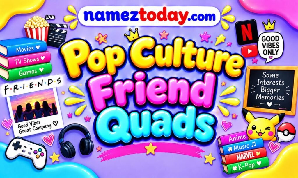 Pop Culture Friend Quads