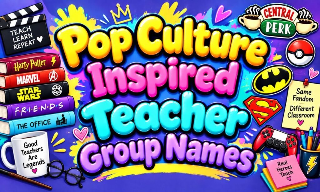 Pop Culture Inspired Teacher Group Names