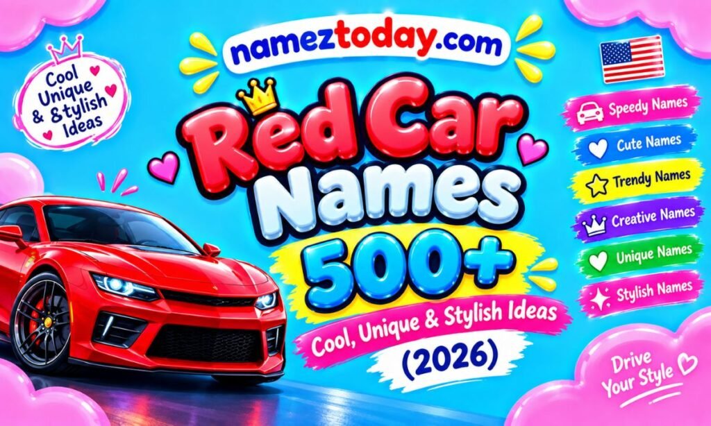 Red Car Names 500+ Cool, Unique & Stylish Ideas (2026)