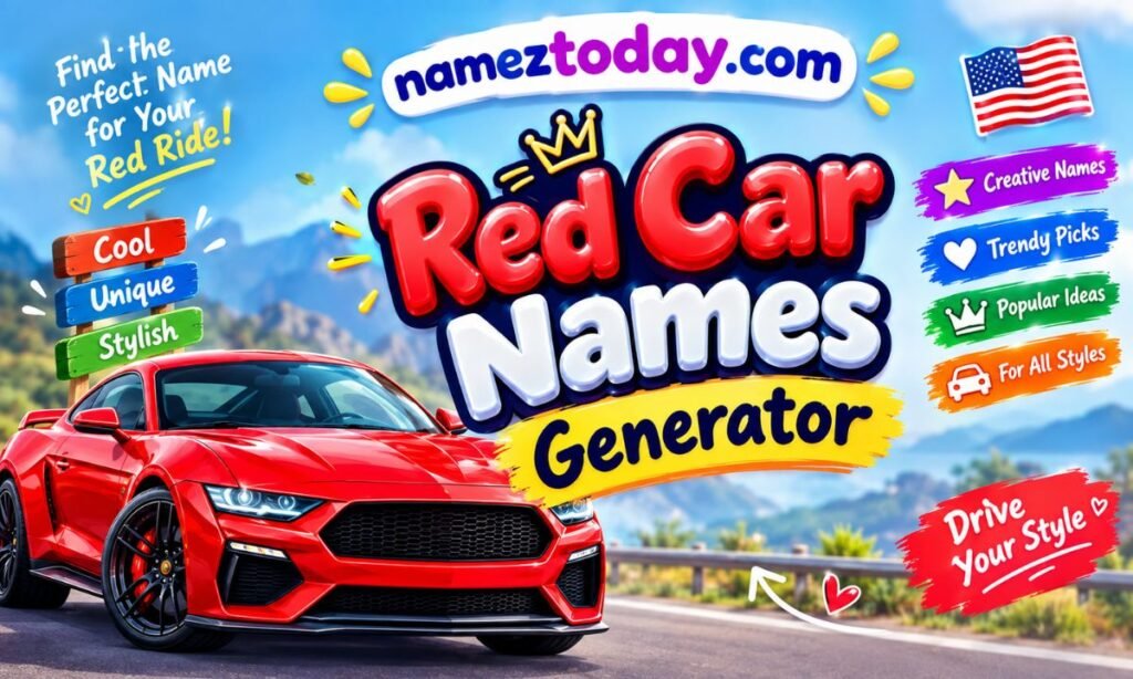 Red Car Names Generator