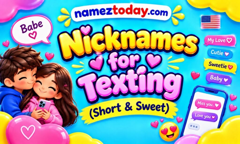 💫 9. Nicknames for Texting (Short & Sweet)