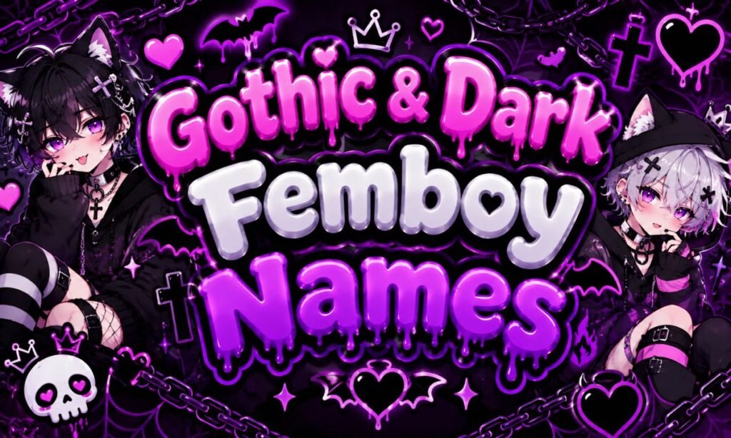 🖤 Gothic & Dark Femboy Names