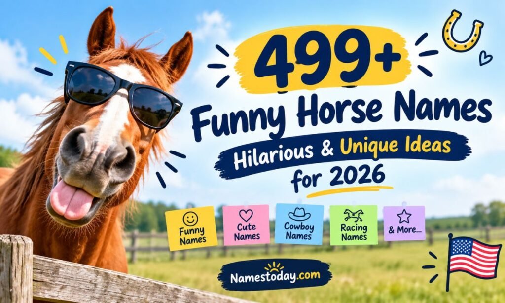 499+ Funny Horse Names Hilarious & Unique Ideas for 2026