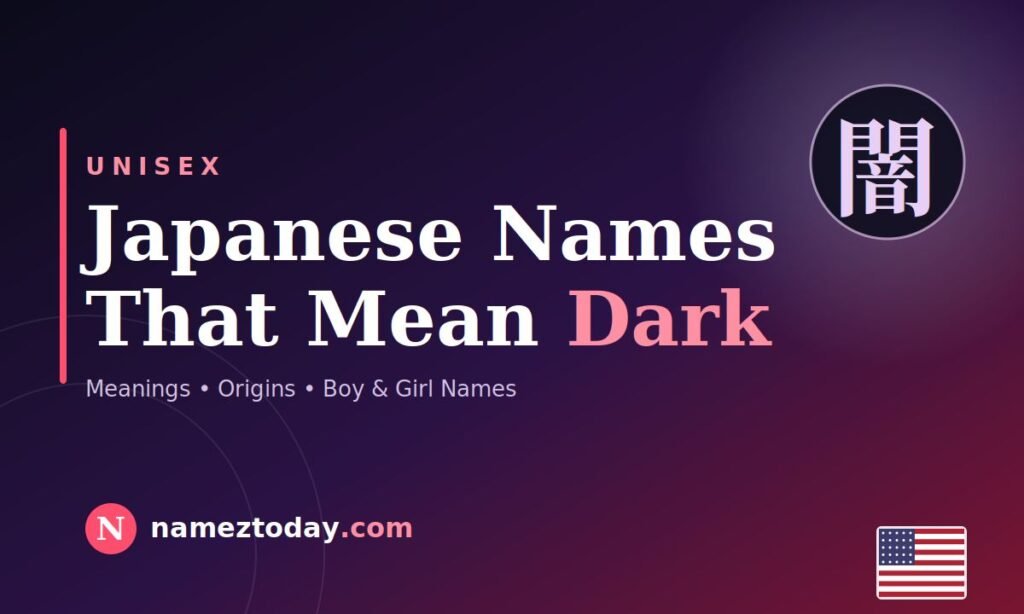 Japanese First Names That Mean Dark