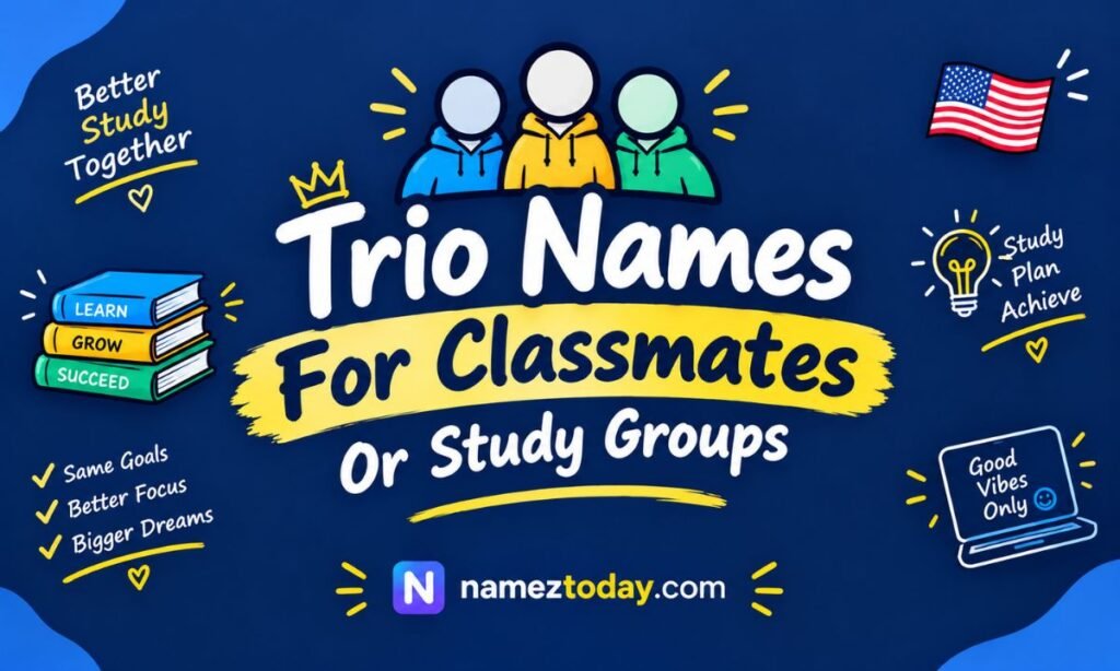 Trio Names For Classmates Or Study Groups